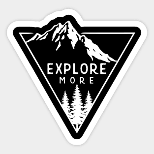 Explore More - White Sticker